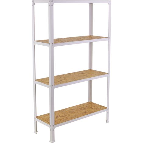 Simonrack Étagère en bois OSB blanche résistante