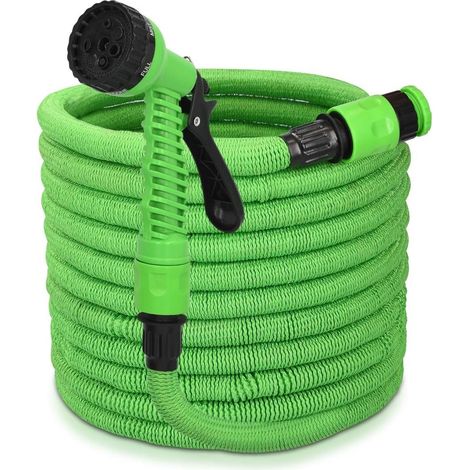 Tubo per Acqua estensibile fino a 7 metri da giardino lavare auto con pistola doccia a 7 getti (1/3)