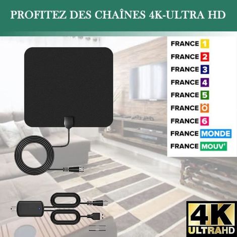 Antenne TV Intérieur Puissante - AUDBURN - 120KM - Chaînes HD gratuites à vie (1/4)