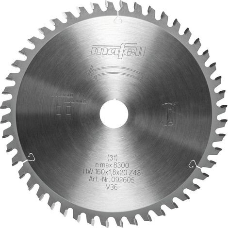 Mafell Sägeblatt KSB-AL160 160x1,2-1,8x20mm Z48 FZFA Akku Handkreissäge 092605 (1/3)