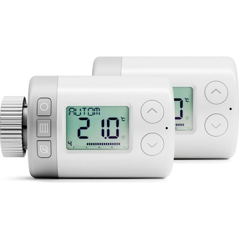 Honeywell Home Valvola termostatica intelligente per radiatore, HR 10 Control ETRV, valvola termostatica programmabile, regolatore digitale intelligente per riscaldamento centralizzato, colore bianco, (1/4)