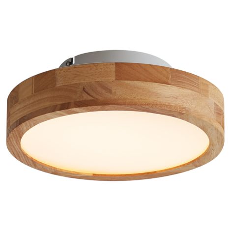 Skandinavische Deckenleuchte Holz 30cm inkl. LED Dimmbar - Pecker