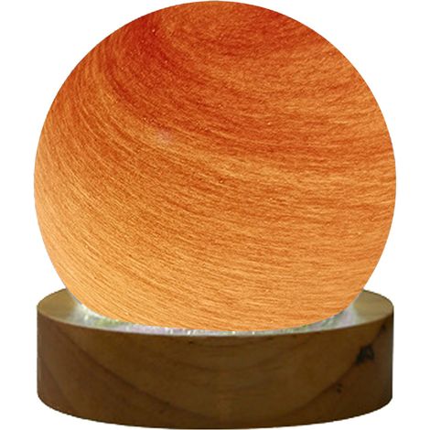 Lampe Planétaire - Boule Lumineuse en Verre Diamètre 8 cm - Veilleuse Décorative pour Chambre Bureau Salon - Cadeau Idéal - 1 Pièce (1/5)