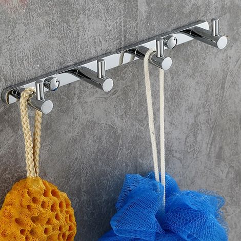 Crochet mural, crochet de porte, porte-manteau, 4 crochets à vêtements en laiton, porte-manteau