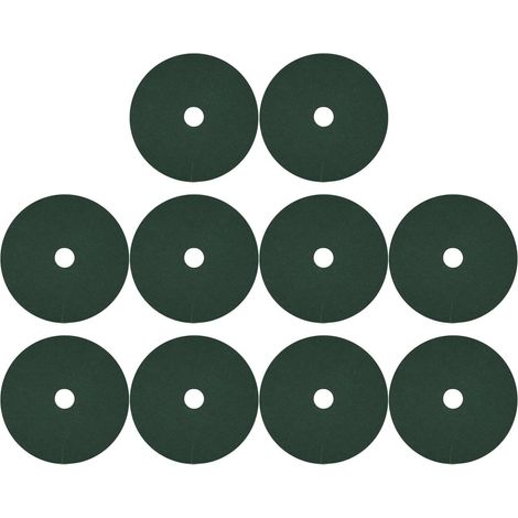 10 Dischi di pacciamatura per il controllo delle erbacce, rotondi in tessuto non tessuto, protezione degli alberi, protezione delle radici, ideali per giardino, prato e serra, verdi, 52 cm