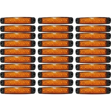 30 Orange Led Feux De Gabarit 12V Camper Caravane Chassis Travaux Public (1/4)