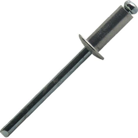 Remache de aluminio-acero con cabeza plana diámetro 3,2 x 10 mm - Caja de 500