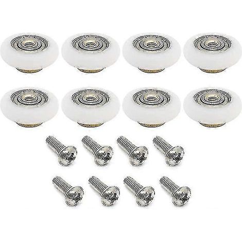 Ensemble de 8 roulettes de rechange pour porte de douche coulissante en verre de salle de bain (1/4)