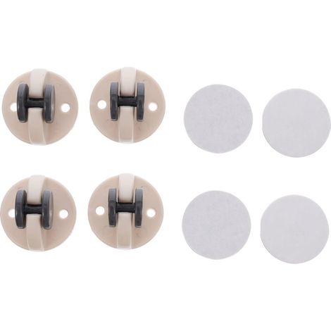 de rangement à roulettes auto adhésive lot de 4 beige clair (1/5)