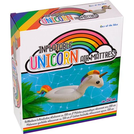 Kinder Luftmatratze Einhorn aufblasbar Unicorn Schwimmtier (1/4)