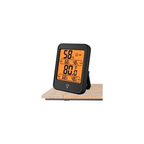 Générique Thermomètre de température de l'air,Thermomètre Hygromètre Chambre Moniteur de température et d'humidité pour Chambre de bébé, Salon, sous-Sol, Serre, Bureau, Caves à cigares (1/5)