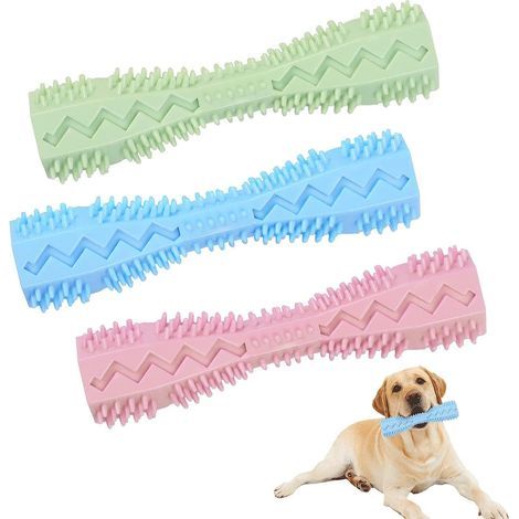 Juguetes masticables de 3 piezas para cachorros, juguetes masticables para perros pequeños, juguete masticable para la limpieza dental de cachorros, juguete masticable para cepillo de dientes de perro (1/5)