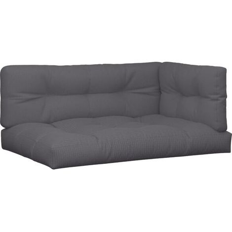 Coussins de plateau, ensemble de 5 pièces, tissu gris anthracite. (1/5)
