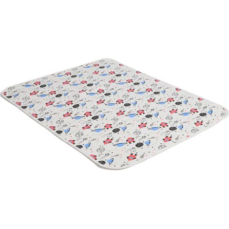 Tapis d'urine en coton épaissi imperméable 70x90cm lavable, alèse réutilisable pour bébé et personne âgée, protection matelas hygiénique absorbante (1/5)