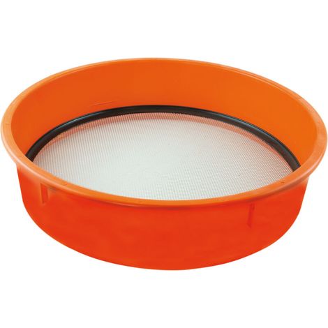 Tamis plastique Superchok Ø 45 cm – Grille n°8 en acier galvanisé – Monture en polystyrène choc – Profondeur 10 cm pour tamisage efficace