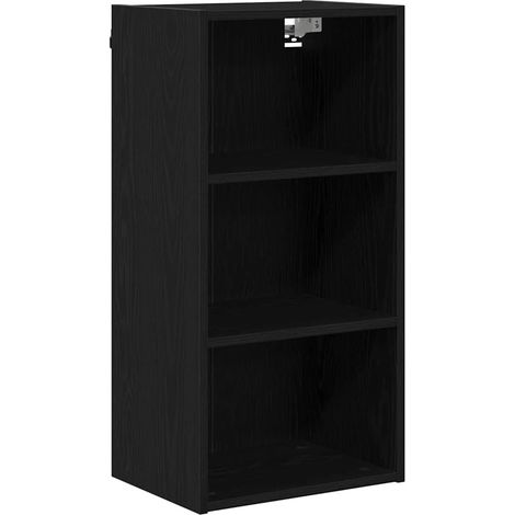 Armario colgante moderno con gran espacio de almacenamiento 40 x 29,5 x 80 cm de madera contrachapada roble negro 020053482 (1/5)
