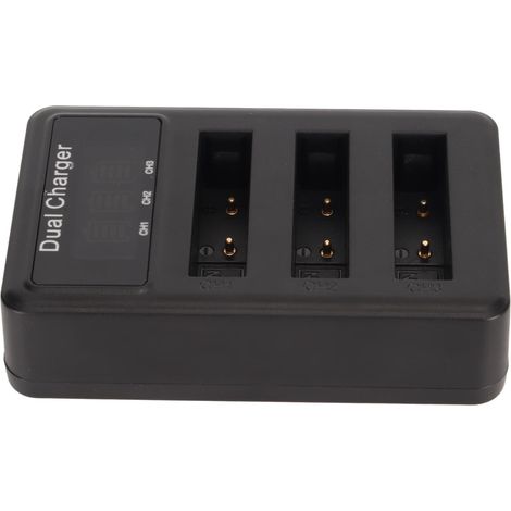 Chargeur Triple USB avec Écran LCD pour Batteries Sony NP-BG1, Compatible Appareils DSC HX5V WX5 W510 W530 (1/5)