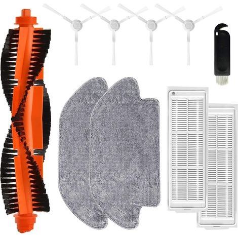 10 pièces Accessoires pour Aspirateurs Robots, Brosses de Nettoyage à Poussière Aspirateur, Kit D'accessoires de Rechange pour Robot Nettoyeur Compatible avec Xiaomi Robot (10) (1/5)