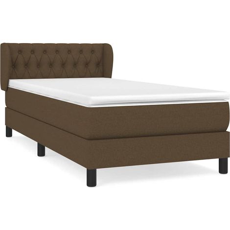 Maison Exclusive - Boxspringbett mit Matratze Dunkelbraun 100x200 (1/5)