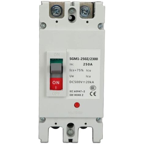 Disjoncteur MCCB 2P Solaire, 250A 500V, Protection Batterie et Système Photovoltaïque (1/4)