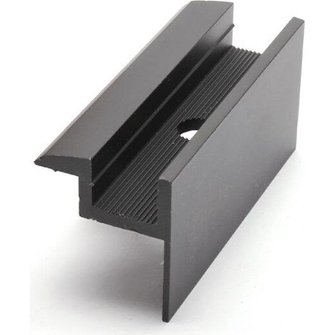 Morsetto Terminale - altezza del modulo 30 mm anodizzato NERO (Alluminio) (1/4)