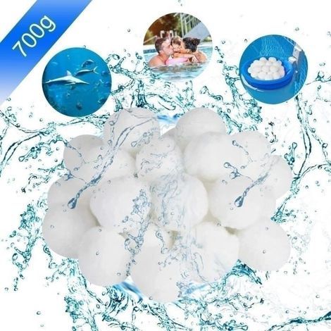 Filter balls, alternative to filter sand for pool sand filters, 25 kg, 700 g.