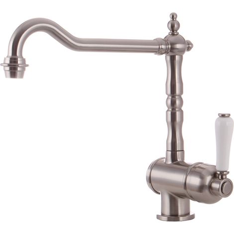 Robinet mitigeur de cuisine à basse pression style maison de campagne mat (1/3)