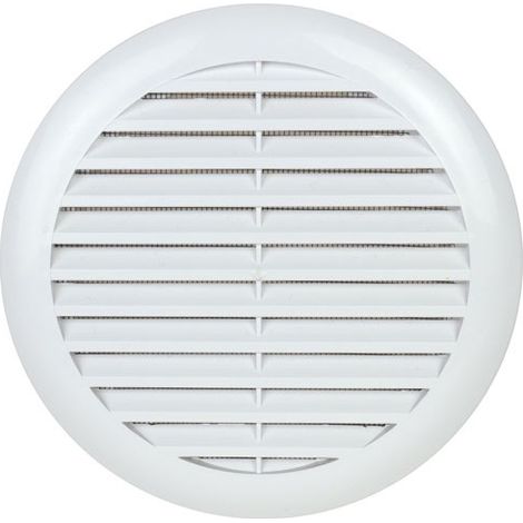 AUTOGYRE - Grille élégance ø 164 mm plastique blanc avec moustiquair (1/2)