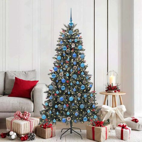 Künstlicher Weihnachtsbaum Grün 180 cm PVC, Plastik und Stahl