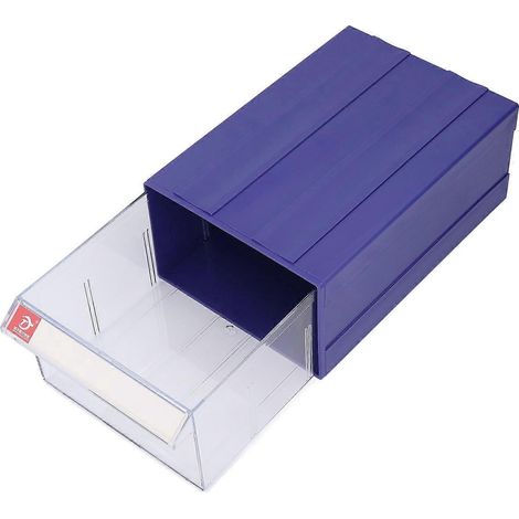 Schubladen-Aufbewahrungsbox 290x180x110mm Stapelbare Komponentenbox Kleinteile-Organizer mit herausnehmbarer Trennwand