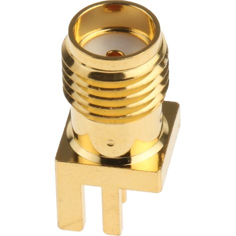 Connecteur coaxial RS PRO Femelle Droit, raccordement A souder 50O Montage bord de carte ( Prix pour 1 ) (1/3)