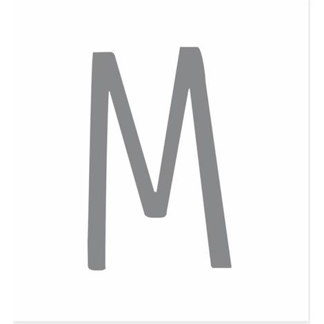 Sticker de décoration murale Lettre M - Gris (1/2)
