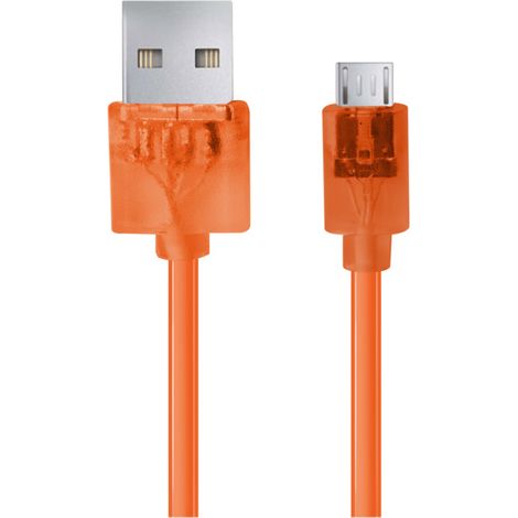 EB184O ESPERANZA MICRO USB 2.0 KABEL AB M/M 1,0M ORANGE TRANSPARENT