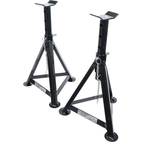 Bgs Technic – Lot de 2 chandelles à crémaillère 1,5 tonne – Hauteur minimale 335 mm – Hauteur maximale 500 mm – Stabilité optimale pour travaux sous véhicule