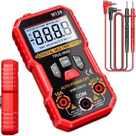 Continuity tester, smart digital multimeter, compact and lightweight, 4.53 x 2.36 inches, measuring instrument for construction, solar energy, industry, automotive and diagnostics (1/5)