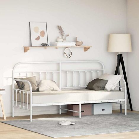 Estructura de cama de día con cabecera 80 x 200 cm Acero
