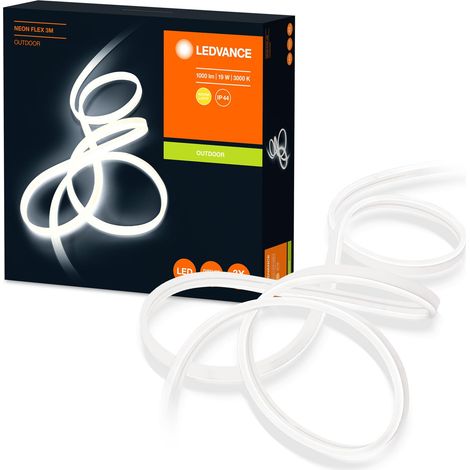 Luminaire mural et plafonnier: adapté à toutes surfaces NEON FLEX 19 W Blanc chaud 3000 K silicone IP44 (1/5)