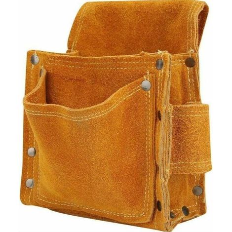 Multifunktionale Werkzeugtasche, Gürteltasche für Werkzeug, dicke Werkzeugtasche, strapazierfähige Hüfttasche, Werkzeugaufbewahrungstasche aus Leder (1/4)