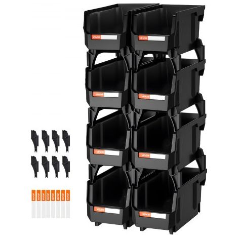 Bac à Bec Empilable Lot de 8 Bacs de Rangement Plastique 27 (1/5)