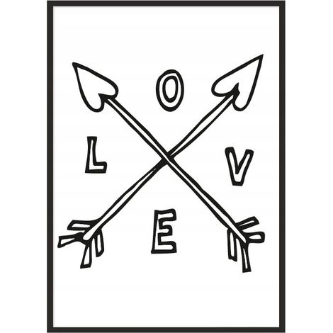 AFFICHE PHOTO ENCADRÉE A4 cm Amour Saint Valentin PD030 (1/5)
