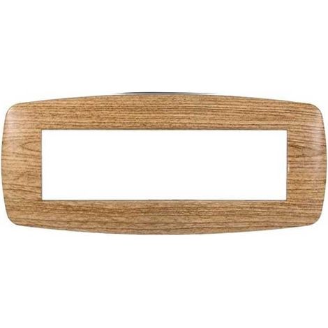 Ettroit-kompatibler Lack Bticino Livinglight 7 schlanke Kunststoffmodule, dunkle Holzfarbe – LN87705
