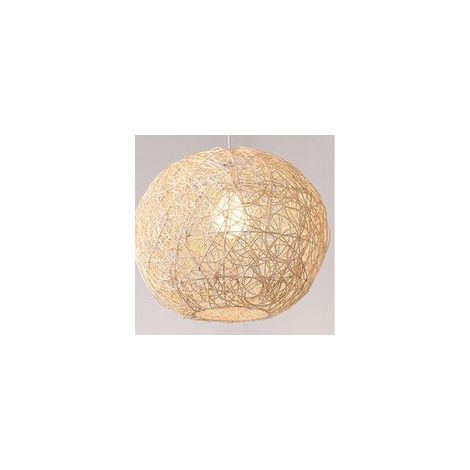 Suspensions Luminaire en Rotin, Lampe Suspendue avec Ampoule, Fait à la Main, Décors pour Maison, Chambre (1/4)