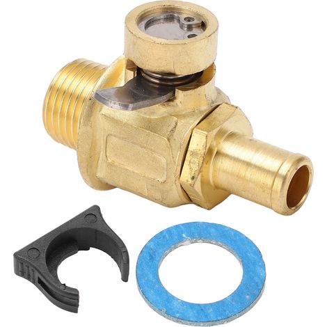 Ortviai Robinet de vidange d'huile moteur F110N en laiton, filetage 3/8-18 NPT, commande à une touche (1/5)
