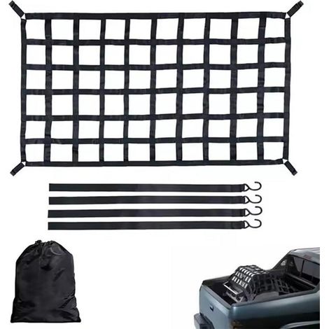 Gepäcknetz 106x127cm für LKW-Ladefläche, Anhänger, SUV, verstellbar (1/5)