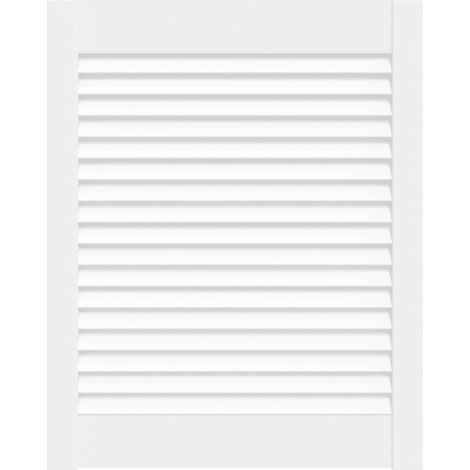 Porte à persiennes Bois de pin massif Blanc 61,5x49,4 cm