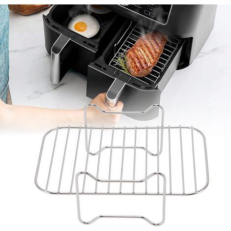 Convient aux accessoires de la friteuse à air NINJA FOOD 8QT à double cuve et double panier, y compris une grille à viande. (1/5)
