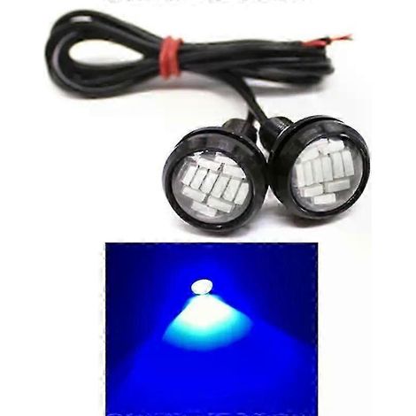 Y1UB Universal-LED-Scheinwerfer Eagle Eye LED 23 mm 4014 12SMD-Linse Tagfahrlicht-Scheinwerferlampe passend für Kfz-Kennzeichenbeleuchtung 2x-JXLGV (1/5)