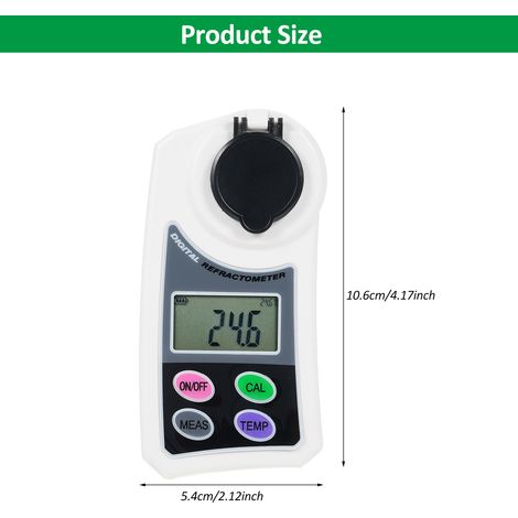Refrattometro digitale portatile LCD EMSZ-J per la determinazione della concentrazione di zucchero nel miele, con compensazione automatica della temperatura. Intervallo di misurazione: 0-55%, precisio