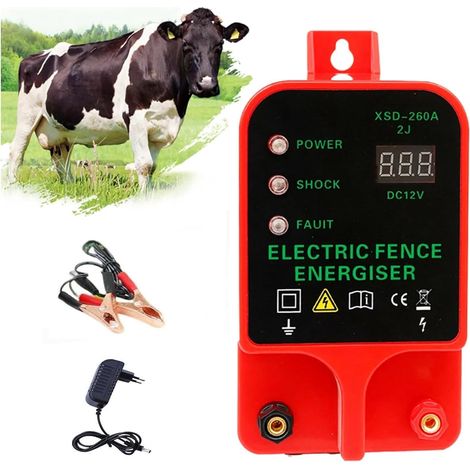 Recinzione elettrica da 10 km, recinzione elettrica solare per animali, recinzione elettrica per animali, allevamento di animali, centralina elettrica (1/5)