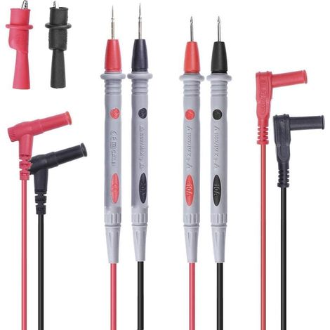 1000 V 20 A Multimeter-Messleitungen, Bananenstecker-Sonden, 2 Sets Digital-Multimeter-Sonden, elektrische Testsonde und 1 Set Krokodilklemmen (1/5)